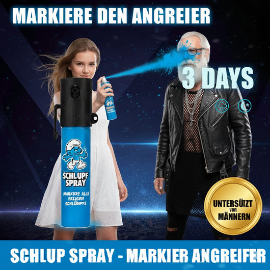 Schlumpfspray Legale Selbstverteidigung Farb-Gel-Spray in vers. Größen